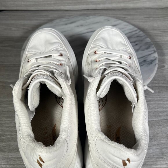 Skechers Arch Fit Arcade Womens 9 Sneakers White Canvas Rose Gold Meet Ya There - Picture 13 of 14